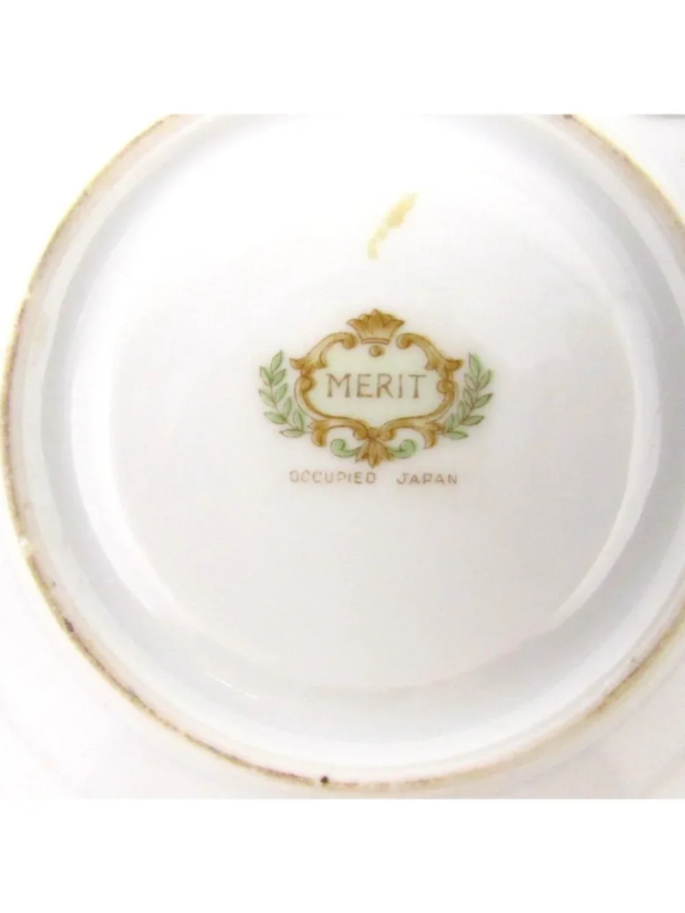 Vintage Tea Cup & saucer Yellow Floral Merit Made In Occupied Japan Hand Painted